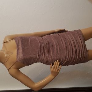 NWOT Lght Pink  Glamorous Mini Dress.  Size Small Peteti